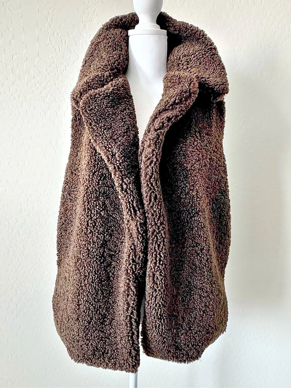 Workshop Republic Clothing Faux Fur Brown Vest